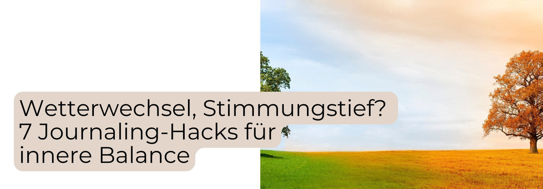 Grüner Sommerbaum neben herbstlichem Baum – Wetterwechsel und Stimmungsschwankungen im Jahreszeitenwechsel