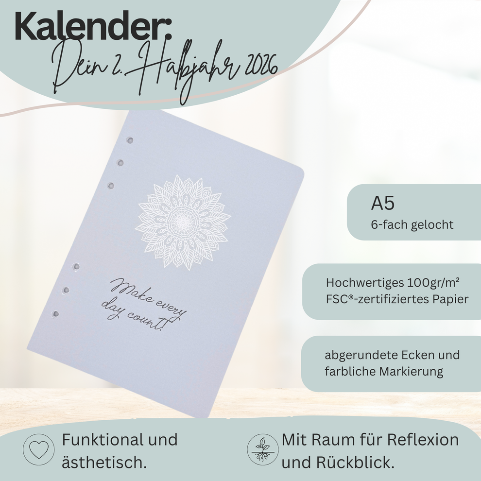 Kalender: Dein 2. Halbjahr 2026 – Luby Journals