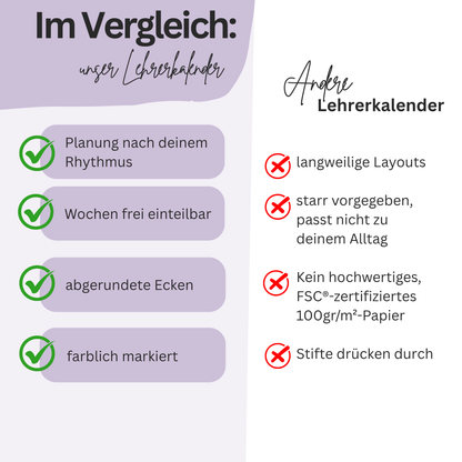 Lehrerkalender: Dein Schuljahr 26/27