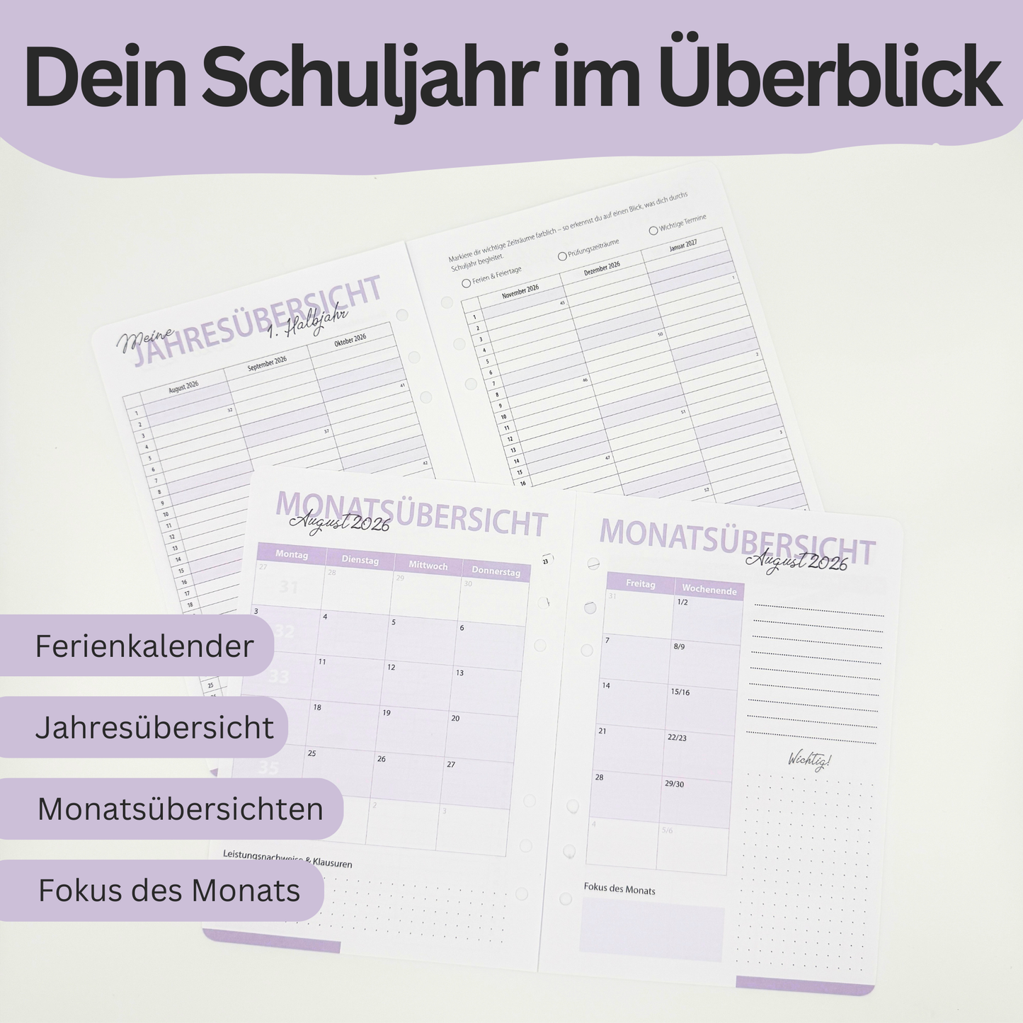 Lehrerkalender: Dein Schuljahr 26/27
