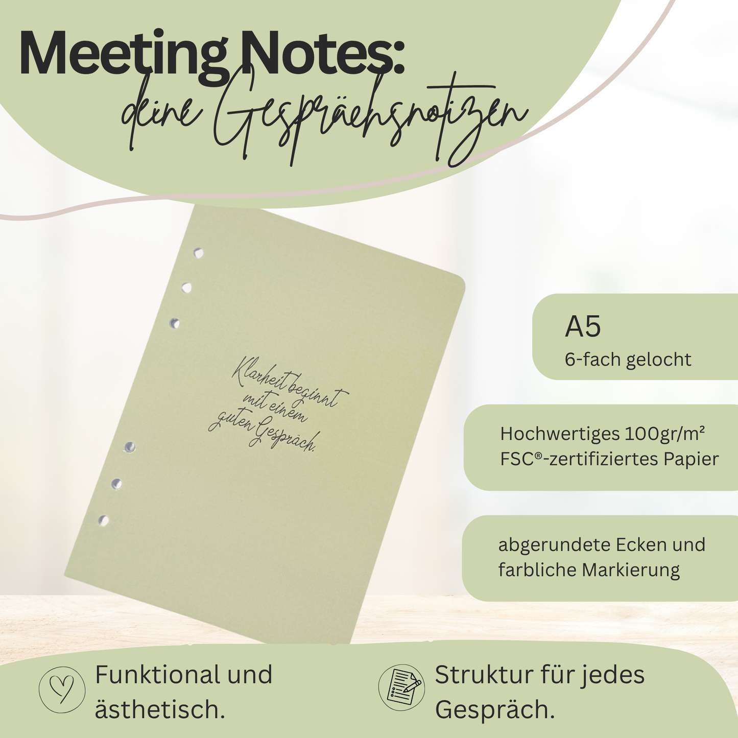 Meeting Notes: deine Gesprächsnotizen