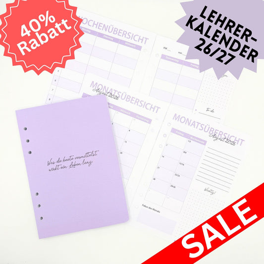 Lehrerkalender: Dein Schuljahr 26/27